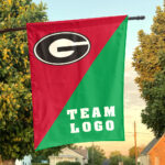 Bulldogs vs Custom Team House Divided Flag, Personalized College Flag