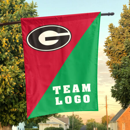 Bulldogs vs Custom Team House Divided Flag, Personalized College Flag