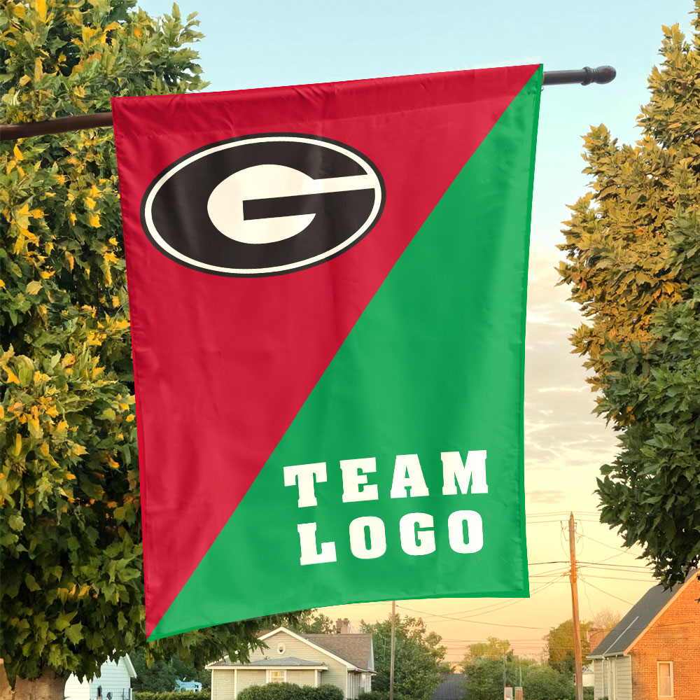 Bulldogs vs Custom Team House Divided Flag, Personalized College Flag Bulldogs vs Custom Team House Divided Flag, Personalized College Flag