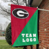 Bulldogs vs Custom Team House Divided Flag, Personalized College Flag 1 Bulldogs vs Custom Team House Divided Flag, Personalized College Flag