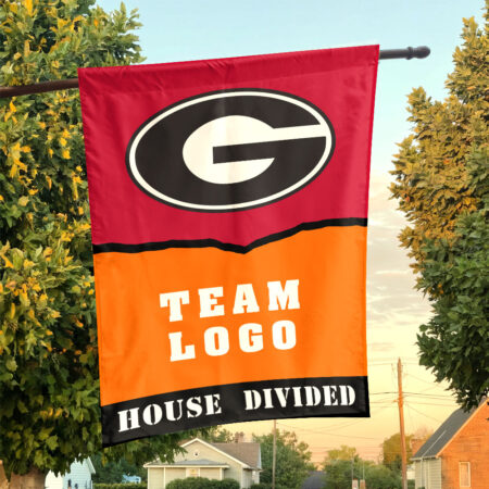 Bulldogs vs Custom Team House Divided Flag, Personalized House Flag