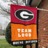 Bulldogs vs Custom Team House Divided Flag, Personalized House Flag 1 Bulldogs vs Custom Team House Divided Flag, Personalized House Flag
