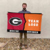 Bulldogs vs Custom Team House Divided Flag, Personalized House Flag 2 Bulldogs vs Custom Team House Divided Flag, Personalized House Flag