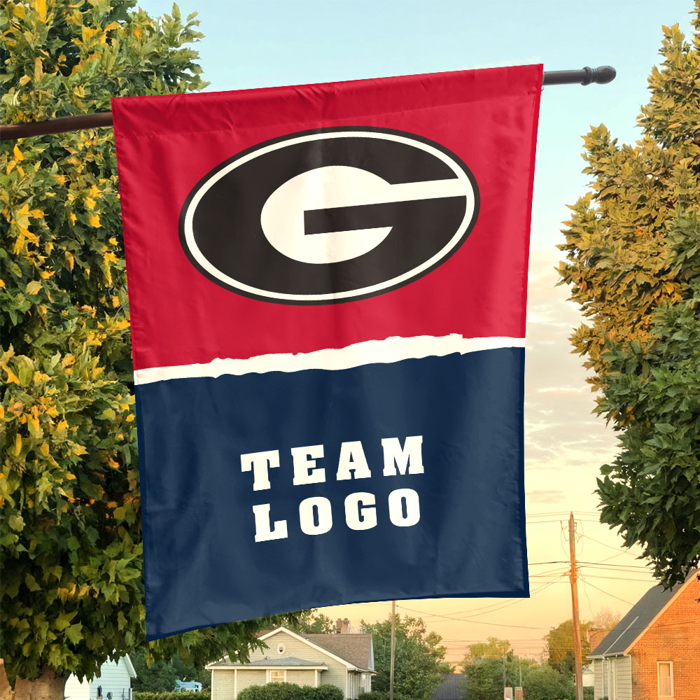 Bulldogs vs Custom Team House Divided Flag, Personalized NCAA Flag Bulldogs vs Custom Team House Divided Flag, Personalized NCAA Flag