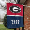 Bulldogs vs Custom Team House Divided Flag, Personalized NCAA Flag 1 Bulldogs vs Custom Team House Divided Flag, Personalized NCAA Flag