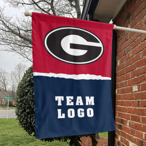 Bulldogs vs Custom Team House Divided Flag, Personalized NCAA Flag Bulldogs vs Custom Team House Divided Flag, Personalized NCAA Flag