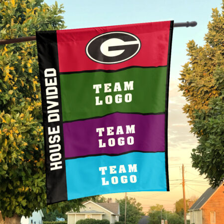 Bulldogs vs Custom Team House Divided Flag, Personalized Rival Flag