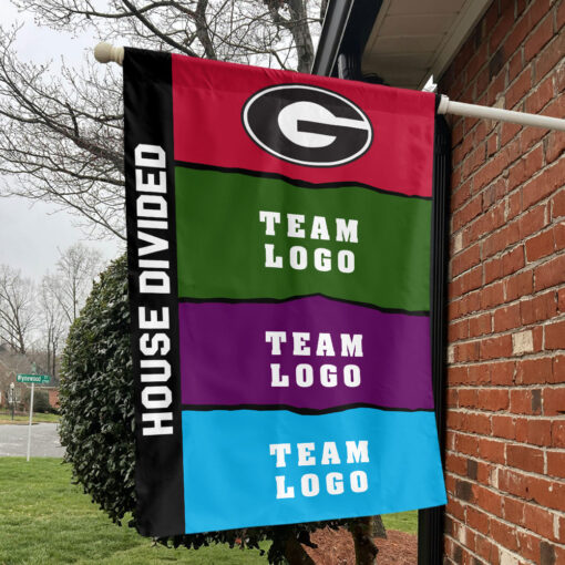 Bulldogs vs Custom Team House Divided Flag, Personalized Rival Flag Bulldogs vs Custom Team House Divided Flag, Personalized Rival Flag