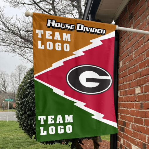 Bulldogs vs Custom Team House Divided Flag, Personalized Spirit Flag Bulldogs vs Custom Team House Divided Flag, Personalized Spirit Flag