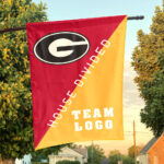 Bulldogs vs Custom Team House Divided Flag, Personalized Split Flag