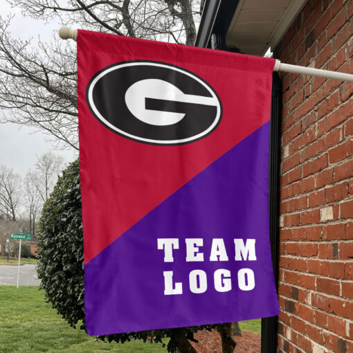 Bulldogs vs Custom Team House Divided Flag, Personalized Team Flag Bulldogs vs Custom Team House Divided Flag, Personalized Team Flag