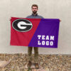 Bulldogs vs Custom Team House Divided Flag, Personalized Team Flag 2 Bulldogs vs Custom Team House Divided Flag, Personalized Team Flag