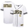 Cal State Long Beach The Beach Colosseum Free Spirited Mesh Button-Up Baseball Jersey - White, Limited Replica Fan Edition