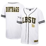 Cal State Long Beach The Beach Colosseum Free Spirited Mesh Button-Up Baseball Jersey - White, Limited Replica Fan Edition