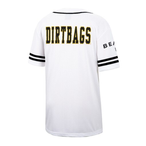 Cal State Long Beach The Beach Colosseum Free Spirited Mesh Button-Up Baseball Jersey – White, Limited Replica Fan Edition