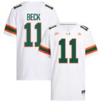 Carson Beck Miami Hurricanes White NIL Football Player Jersey - White, Limited Replica Fan Edition