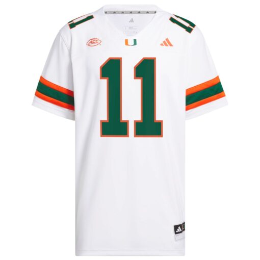 Carson Beck Miami Hurricanes White NIL Football Player Jersey – White, Limited Replica Fan Edition