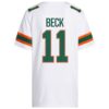 Carson Beck Miami Hurricanes White NIL Football Player Jersey - White, Limited Replica Fan Edition