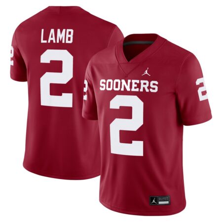 CeeDee Lamb Oklahoma Sooners Jordan Brand Alumni Player Game Jersey – Crimson, Limited Replica Fan Edition