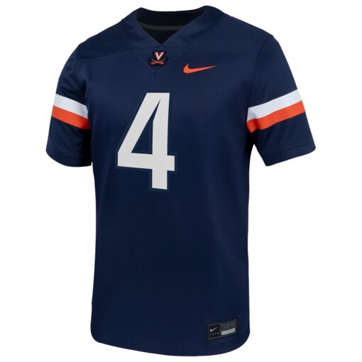 Chandler Morris Virginia Cavaliers Nike Home Mens NIL Football Game Jersey – Navy, Limited Replica Fan Edition