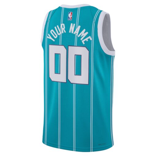 Charlotte Hornets Jordan Brand Unisex Swingman Custom Jersey Teal – Icon Edition, Limited Replica Fan Edition