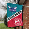Charlotte vs Atlanta House Divided Flag, NBA House Divided Flag 1 Charlotte vs Atlanta House Divided Flag, NBA House Divided Flag