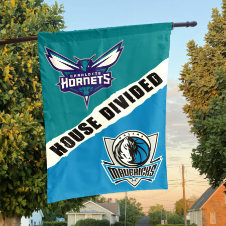 Charlotte vs Dallas House Divided Flag, NBA House Divided Flag Charlotte vs Dallas House Divided Flag, NBA House Divided Flag
