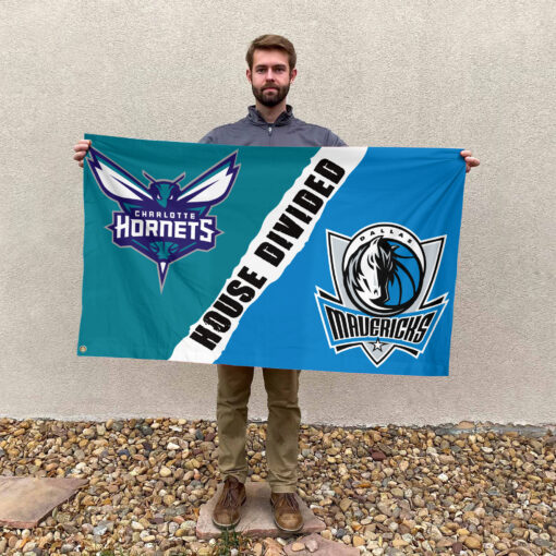 Charlotte vs Dallas House Divided Flag, NBA House Divided Flag Charlotte vs Dallas House Divided Flag, NBA House Divided Flag