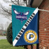 Charlotte vs Indiana House Divided Flag, NBA House Divided Flag 1 Charlotte vs Indiana House Divided Flag, NBA House Divided Flag