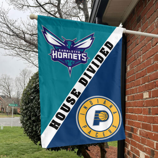 Charlotte vs Indiana House Divided Flag, NBA House Divided Flag Charlotte vs Indiana House Divided Flag, NBA House Divided Flag