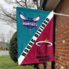 Charlotte vs Miami House Divided Flag, NBA House Divided Flag