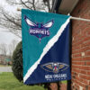Charlotte vs New Orleans House Divided Flag, NBA House Divided Flag 1 Charlotte vs New Orleans House Divided Flag, NBA House Divided Flag