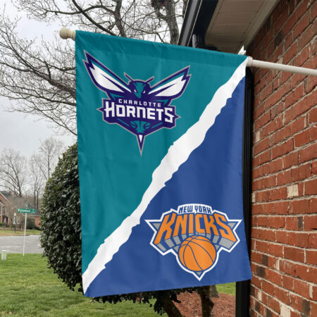 Charlotte vs New York House Divided Flag, NBA House Divided Flag Charlotte vs New York House Divided Flag, NBA House Divided Flag