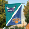 Charlotte vs New York House Divided Flag, NBA House Divided Flag 1 Charlotte vs New York House Divided Flag, NBA House Divided Flag