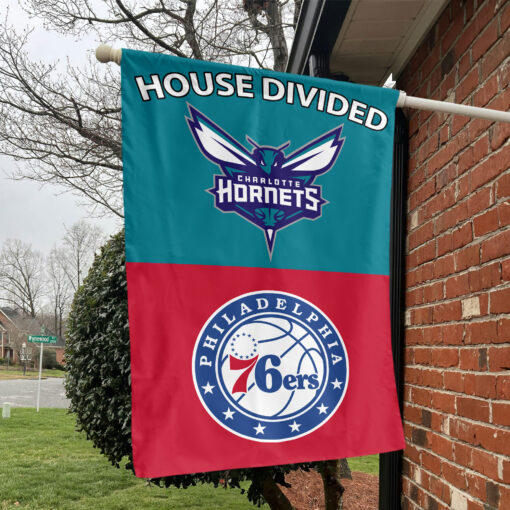 Charlotte vs Philadelphia House Divided Flag, NBA House Divided Flag