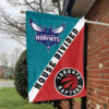 Charlotte vs Toronto House Divided Flag, NBA House Divided Flag 1 Charlotte vs Toronto House Divided Flag, NBA House Divided Flag