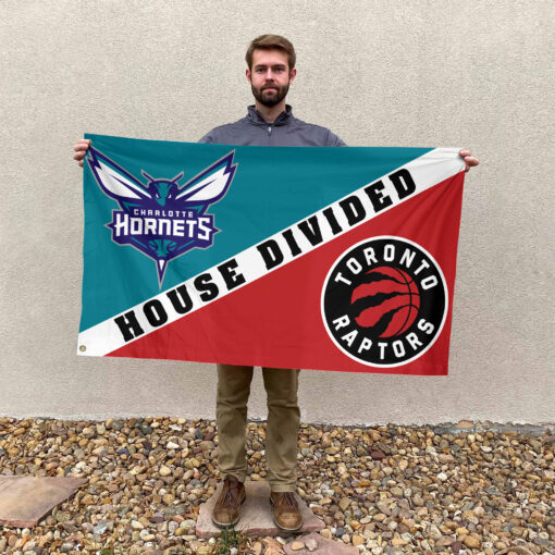 Charlotte vs Toronto House Divided Flag, NBA House Divided Flag Charlotte vs Toronto House Divided Flag, NBA House Divided Flag