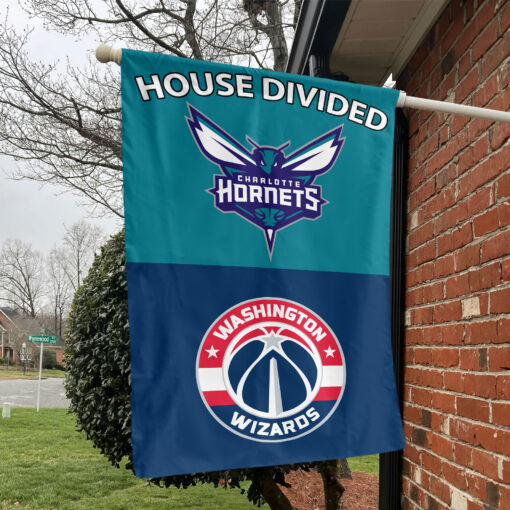 Charlotte vs Washington House Divided Flag, NBA House Divided Flag Charlotte vs Washington House Divided Flag, NBA House Divided Flag