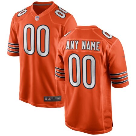 Chicago Bears  Alternate Custom Game Jersey – Orange, Limited Replica Fan Edition