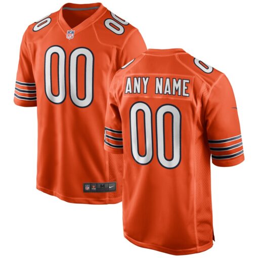 Chicago Bears  Alternate Custom Game Jersey – Orange, Limited Replica Fan Edition