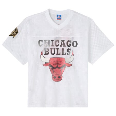 Chicago Bulls OVO x NBA Mesh Football Fashion Jersey – White, Limited Replica Fan Edition