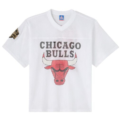 Chicago Bulls OVO x NBA Mesh Football Fashion Jersey – White, Limited Replica Fan Edition