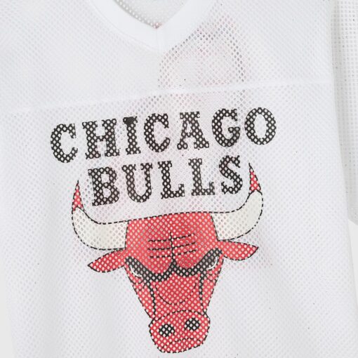 Chicago Bulls OVO x NBA Mesh Football Fashion Jersey – White, Limited Replica Fan Edition