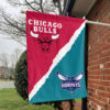 Chicago vs Charlotte House Divided Flag, NBA House Divided Flag 1 Chicago vs Charlotte House Divided Flag, NBA House Divided Flag