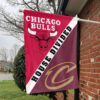 Chicago vs Cleveland House Divided Flag, NBA House Divided Flag 1 Chicago vs Cleveland House Divided Flag, NBA House Divided Flag