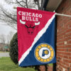 Chicago vs Indiana House Divided Flag, NBA House Divided Flag 1 Chicago vs Indiana House Divided Flag, NBA House Divided Flag
