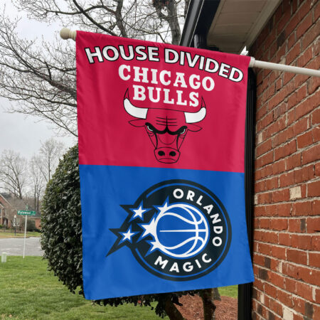 Chicago vs Orlando House Divided Flag, NBA House Divided Flag Chicago vs Orlando House Divided Flag, NBA House Divided Flag