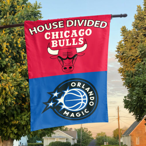 Chicago vs Orlando House Divided Flag, NBA House Divided Flag Chicago vs Orlando House Divided Flag, NBA House Divided Flag