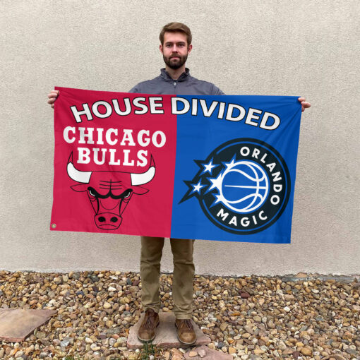Chicago vs Orlando House Divided Flag, NBA House Divided Flag Chicago vs Orlando House Divided Flag, NBA House Divided Flag