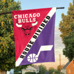 Chicago vs Utah House Divided Flag, NBA House Divided Flag